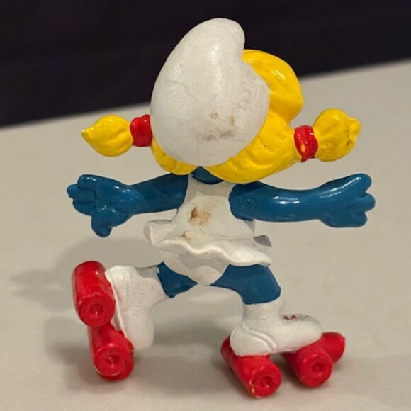 *Rare Vintage Schleich Smurf Mushroom Cottage House & Figurines - Picture 10 of 10